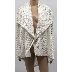 Christian Siriano Runway Collection Laser Cut Open Jacket White 2015 SZ 6